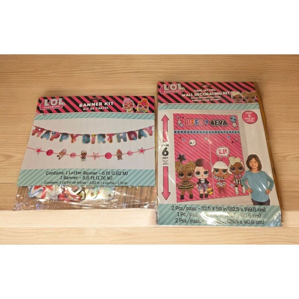 Lol Surprise! Birthday Party Decorations Wall Decorating Kit & Happy Bday Banner